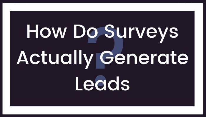 How Do Surveys Actually Generate Leads?