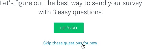 Skip the questions popup