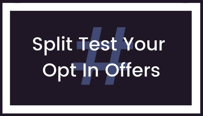 Split Test Your Opt In Offers