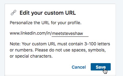 Edit your custom URL