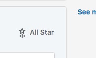 Complete your profile fully, and get the All Star rating