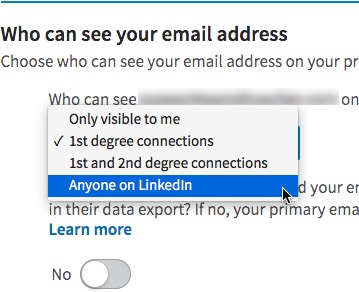 Who can see your email address - LinkedIn Privacy