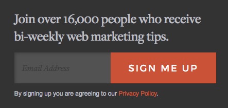 This opt-in form from Orbit Media uses social proof