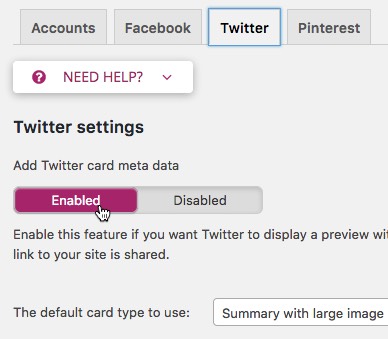 Enable Twitter Cards in Yoast