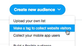 Add a retargeting tag for Twitter to your website