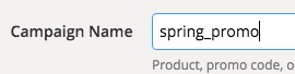 Enter the campaign name